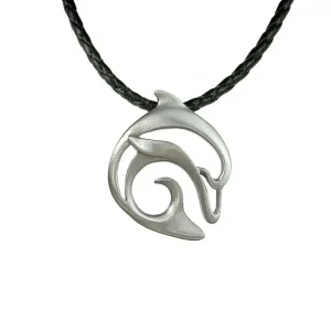Neu Im Sortiment Big Blue by Roland St John Pewter Pendants - "Flipper" Dolphin