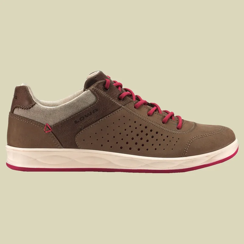 Günstig Lowa San Francisco GTX Lo Women Größe UK 4,5 Farbe taupe/beere