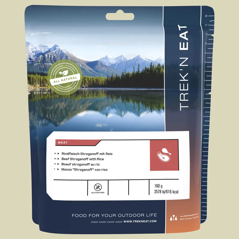 Trek'n Eat Rindfleisch Stroganoff mit Reis 160g Inhalt 160g Geprüft