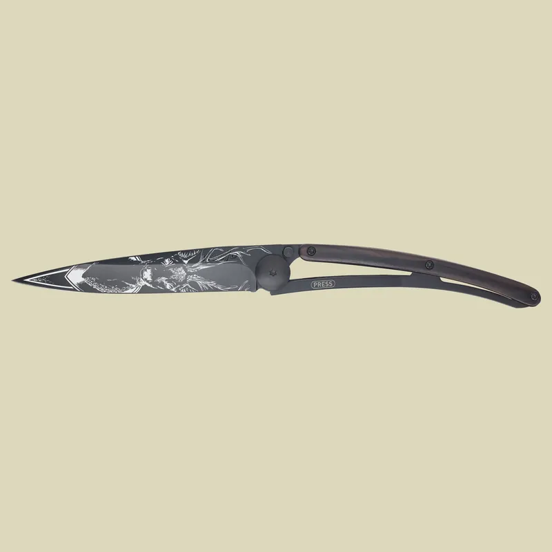Deejo Deejo Taschenmesser 37g Schwarz Ebenholz Größe one size Farbe Hirsch Preiswert