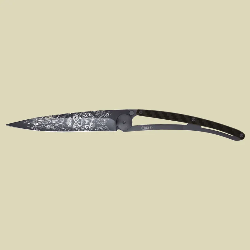 Top-Angebot Deejo Deejo Taschenmesser 37g Schwarz Kohlefaser Größe one size Farbe Löwe